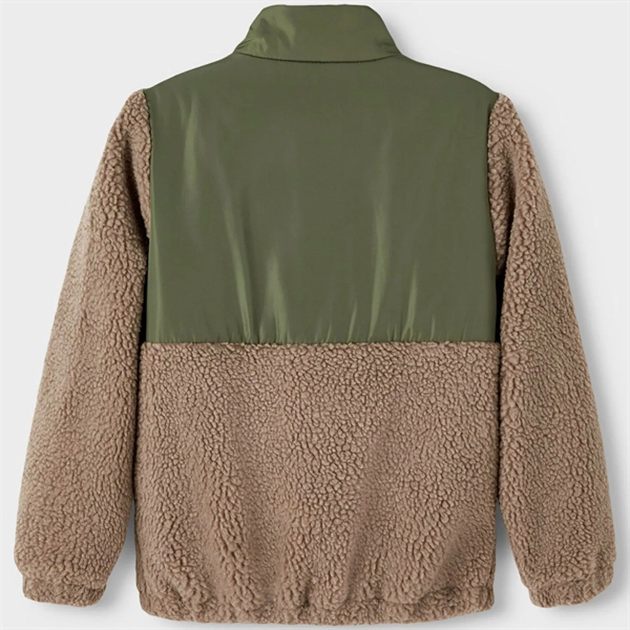 Workwear Outfit Name it Weathered Teak Mikarlo Teddy Jacket