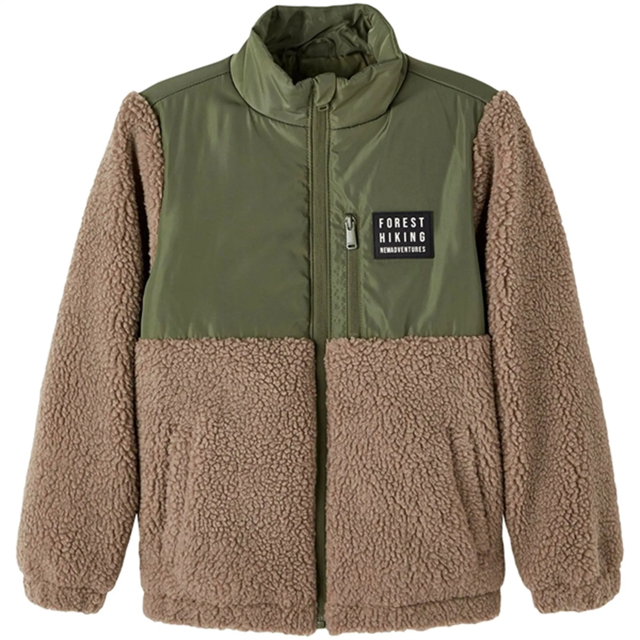 Name it Weathered Teak Mikarlo Teddy Jacket Layer Look
