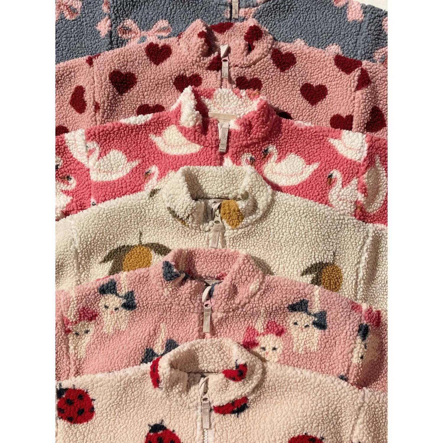 Konges Sl?jd Swan Candy Jody Teddy Jacket Grs Drop Hem Category