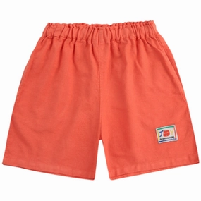 custom-made adventure apparel Bobo Choses Red Smiling Woven Bermuda Shorts