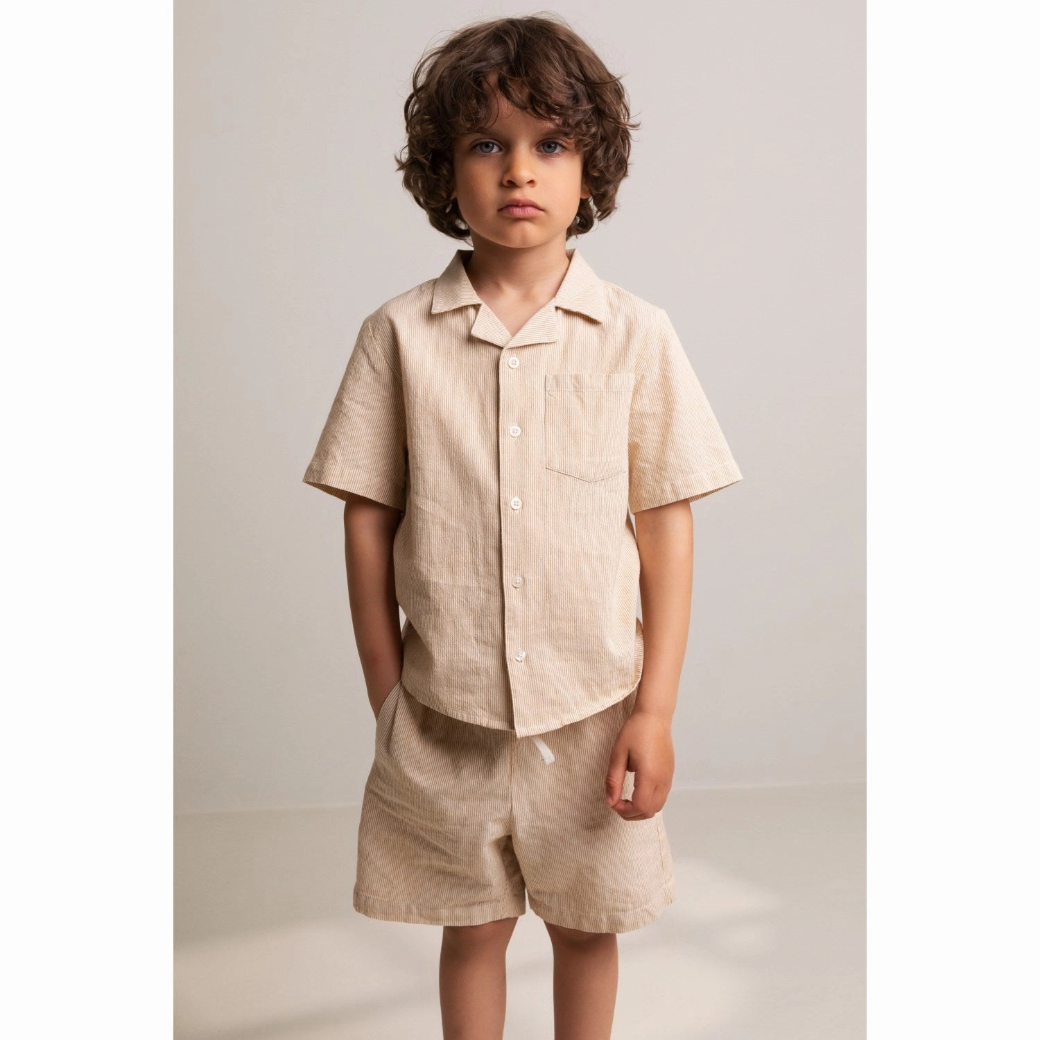 Fun Design MarMar Fine Cotton Dijon Stripe Pal Shorts