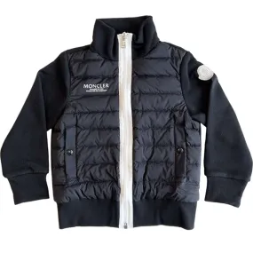 Moncler Night Blue Padded Zip-up Sweatshirt Simple chic shirt Timeless casual top