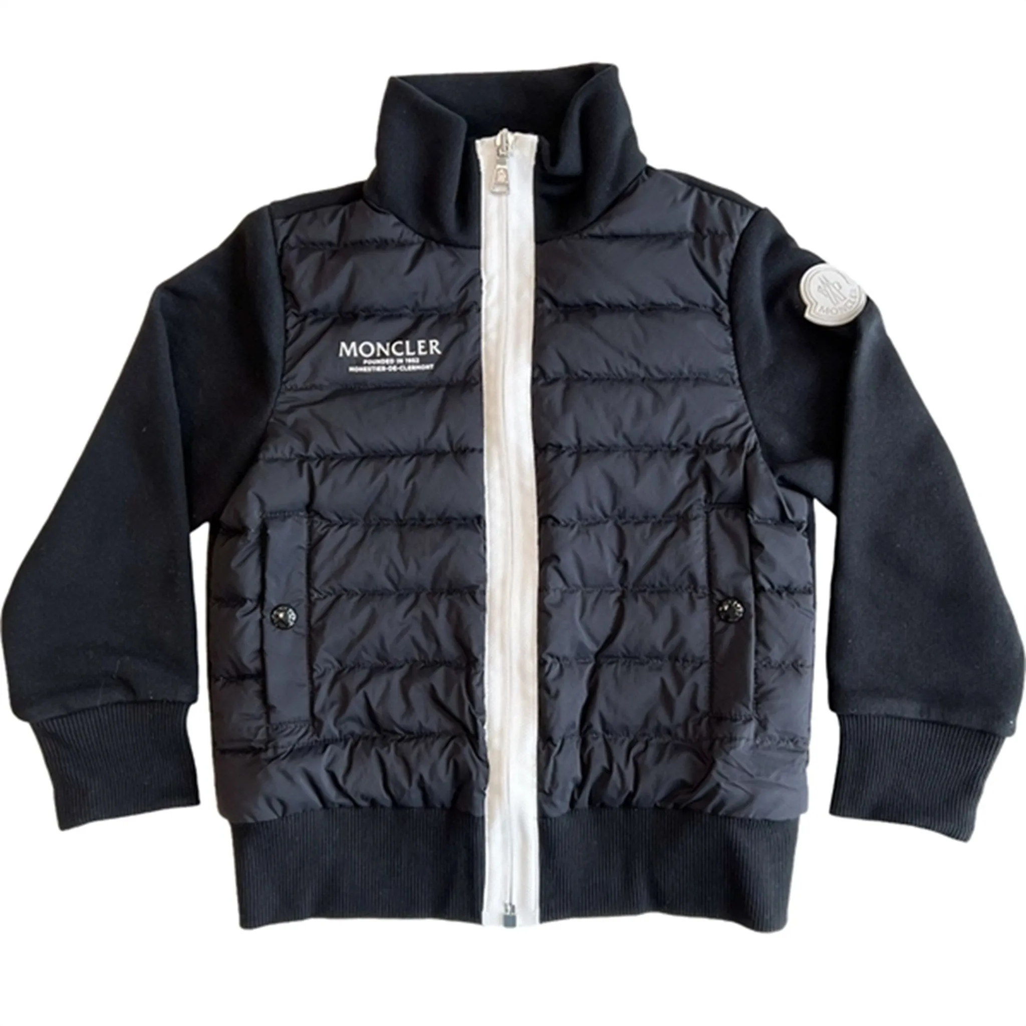 Earth-Tone Special-Edition Moncler Night Blue Padded Zip-up Sweatshirt