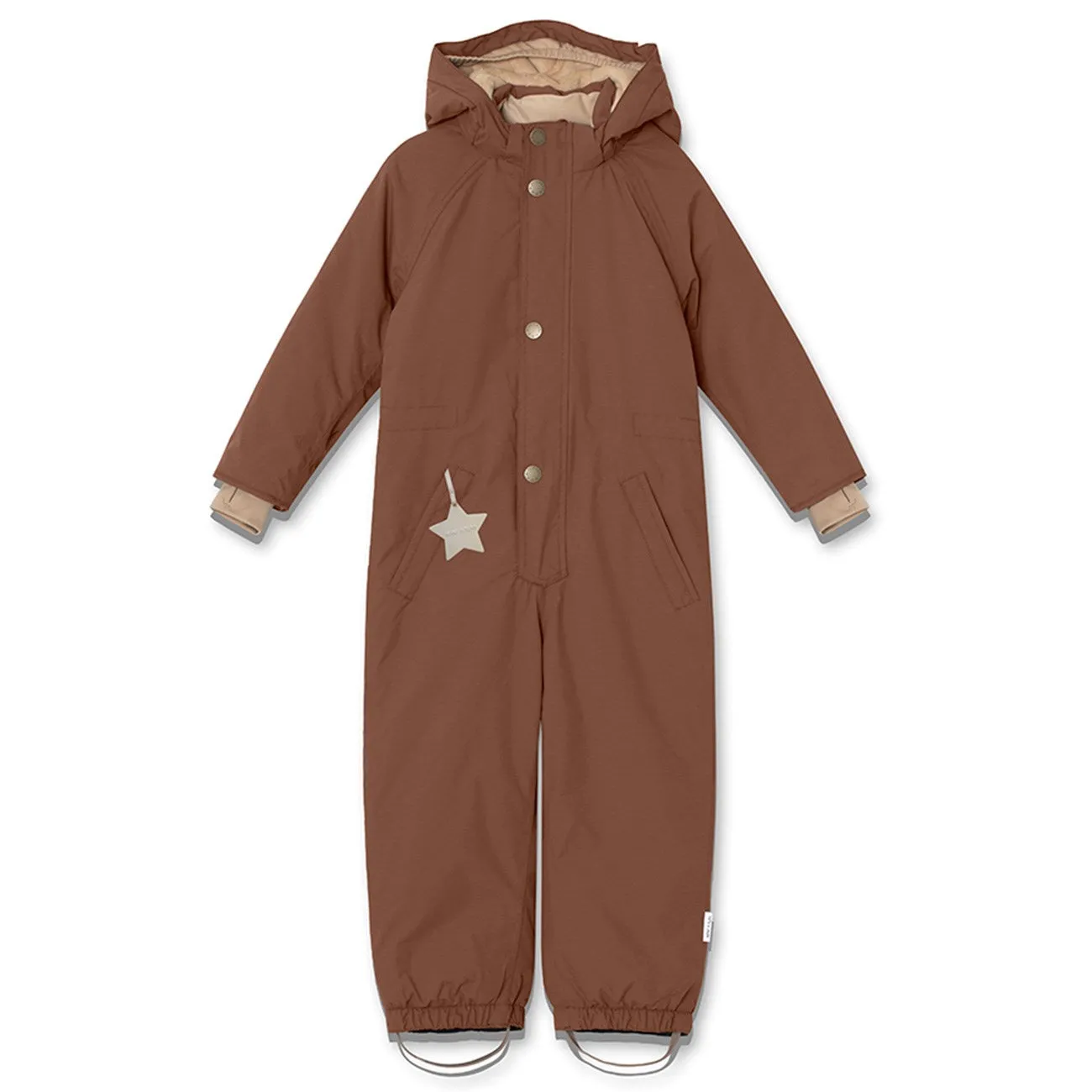 Interchangeable-Detail Mini A ture Rootbeer brown Wanni Fleece Snowsuit