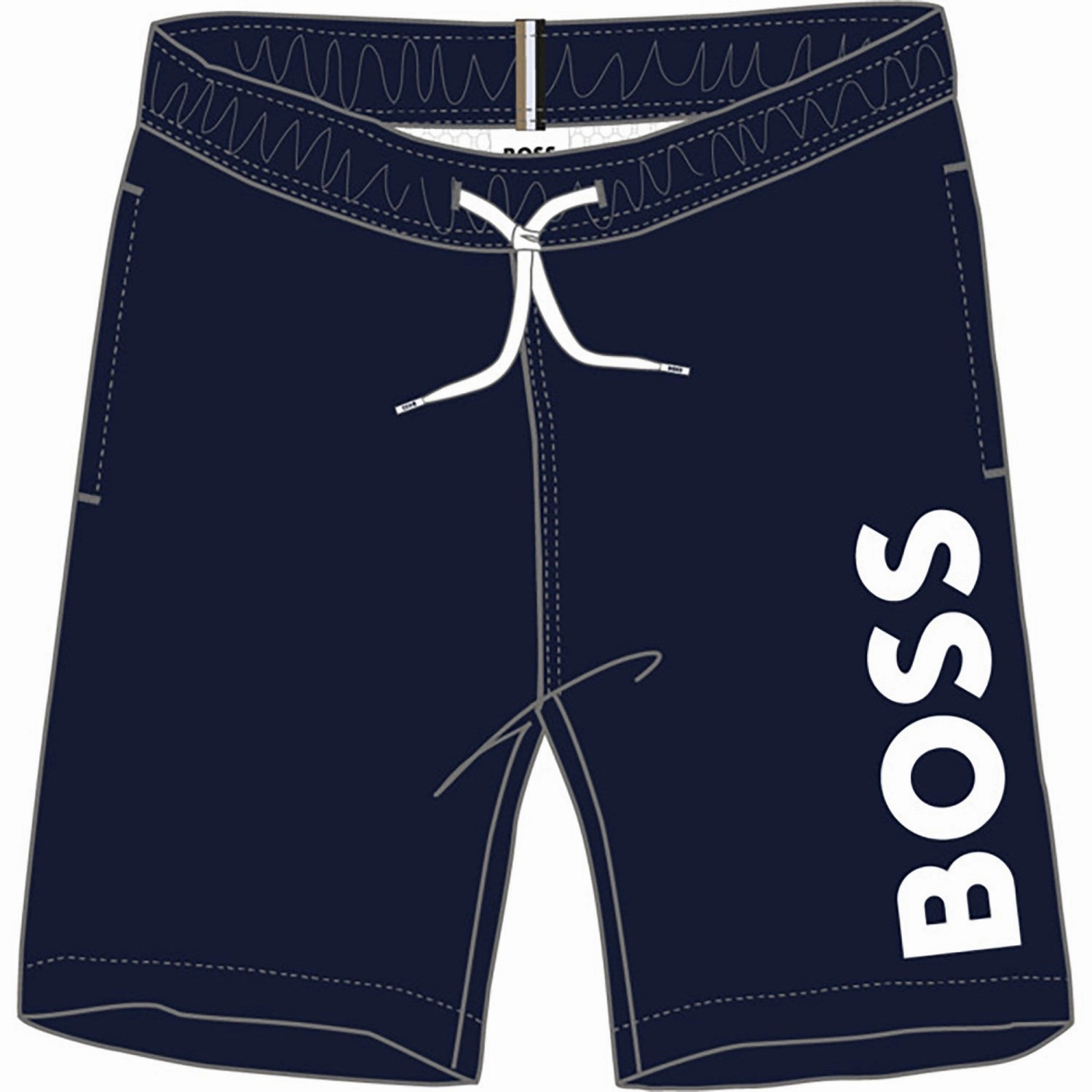 Hugo Boss Navy Swim Shorts Classic Elegance Water Resistant
