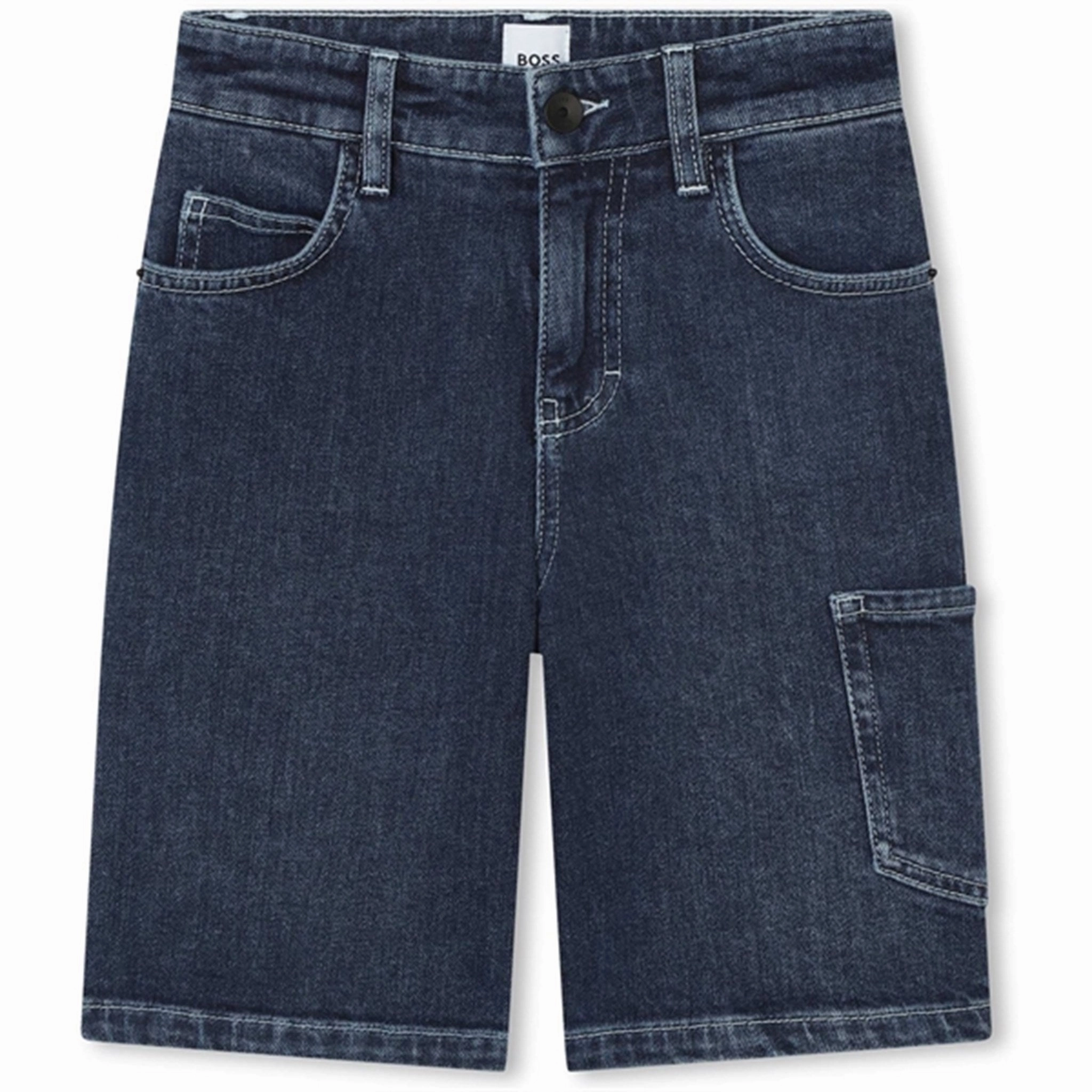 Hugo Boss Stone Pulverisation Denim Bermuda Shorts club wear