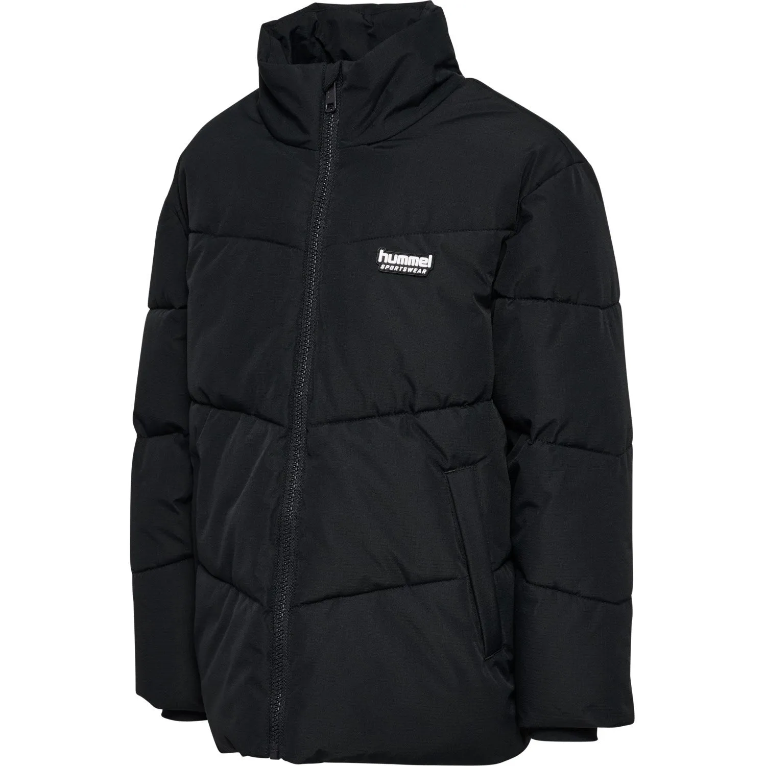 Hummel Black Puffer Jacket Elegant Top