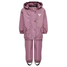 Lightweight Comfort Resistant Layer Hummel Dusky Orchid Reva Rainsuit Mini