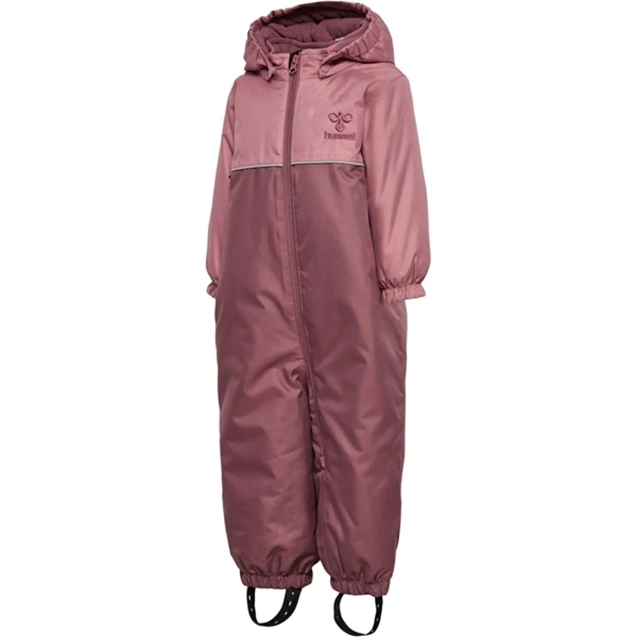 Hummel Snowsuit Snoopy Tex Rose Brown Velvet-Sleeve Sheer-Overlay