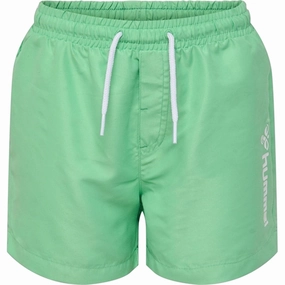 Hummel Absinthe Green Bondi Swim Shorts Outdoor Fashion Minimal Seam Profile