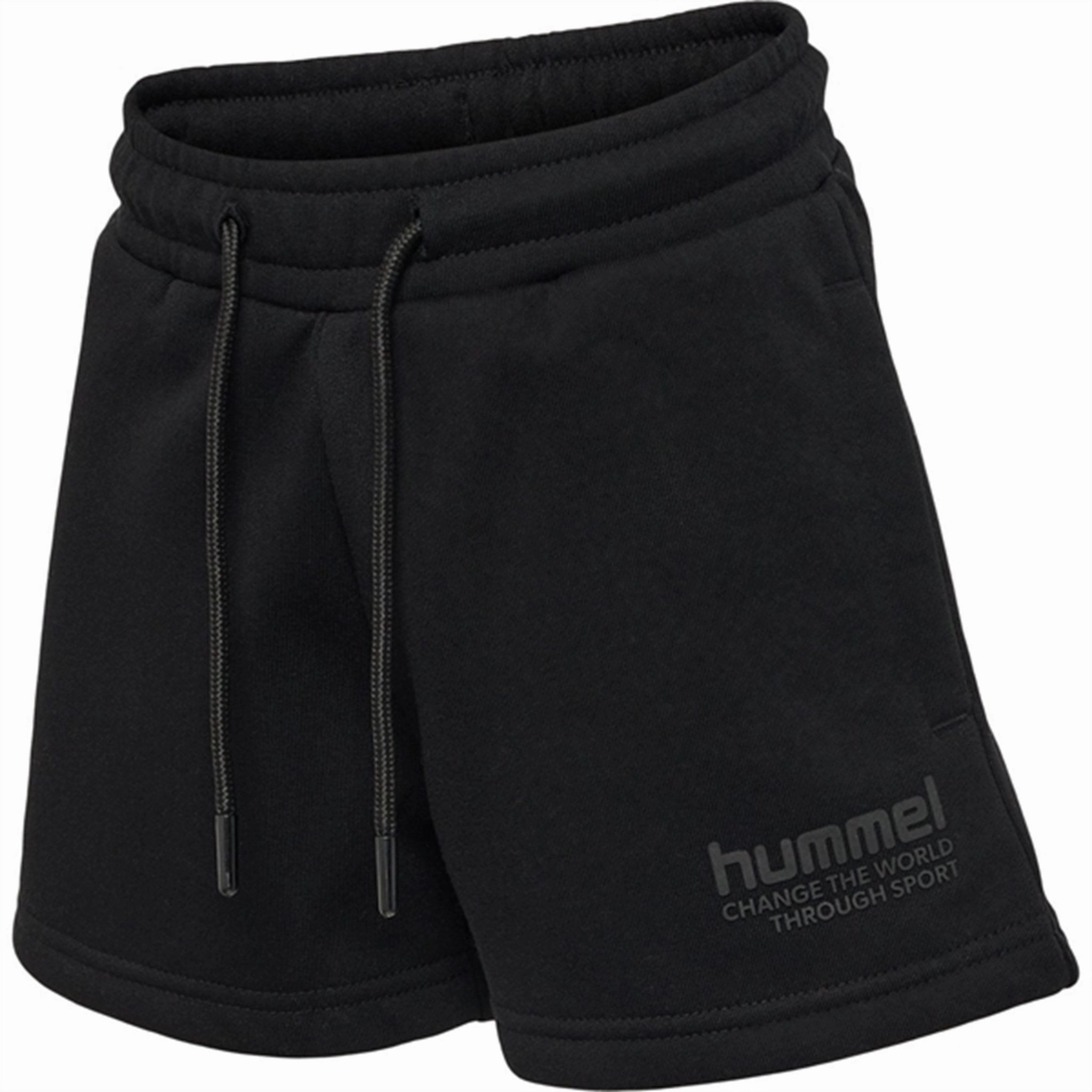 Hummel Black Pure Shorts ribbed texture