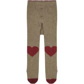 Faux Leather Hust & Claire Biscuit Melange Frankie Tights