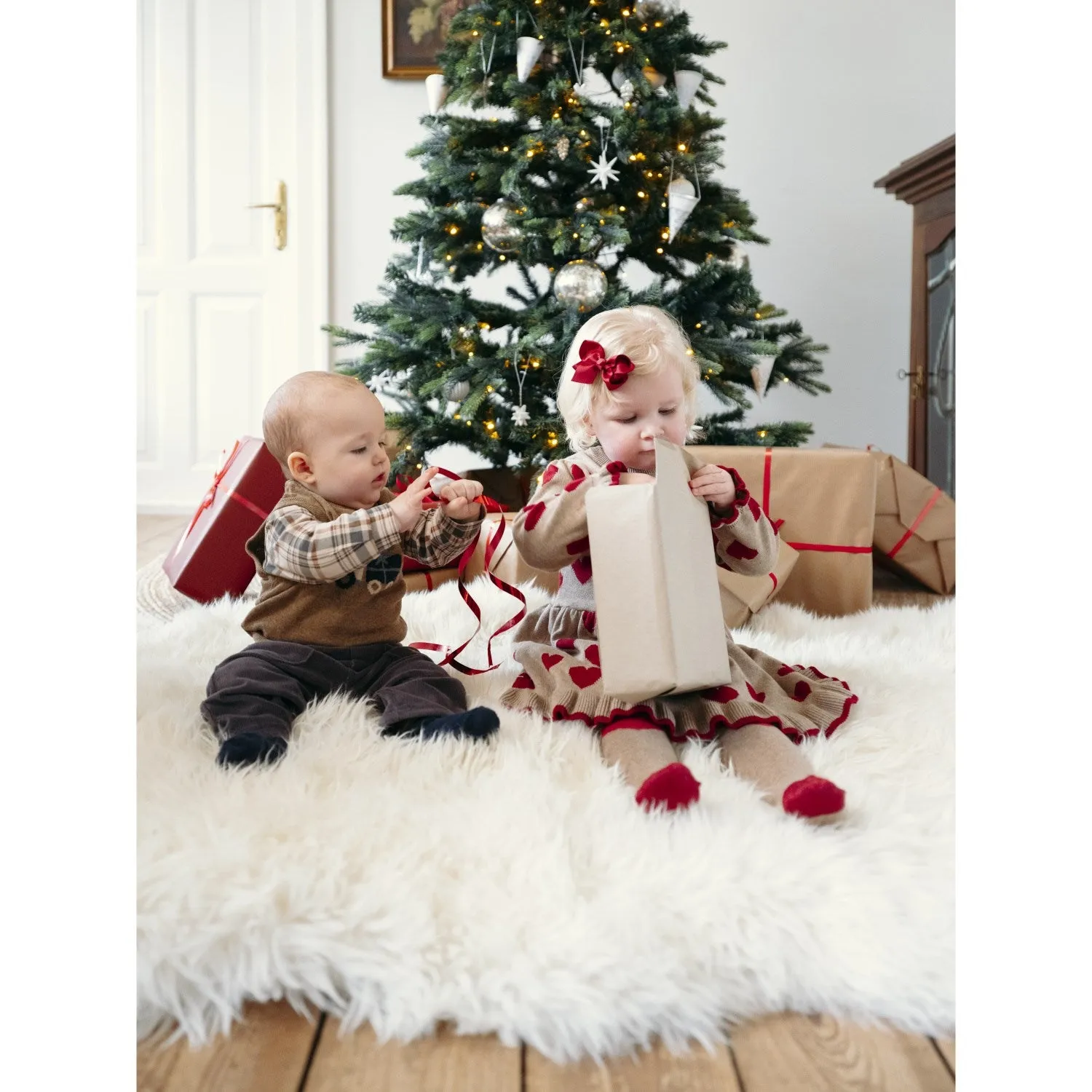 Fleece-lined Hust & Claire Biscuit Melange Frankie Tights