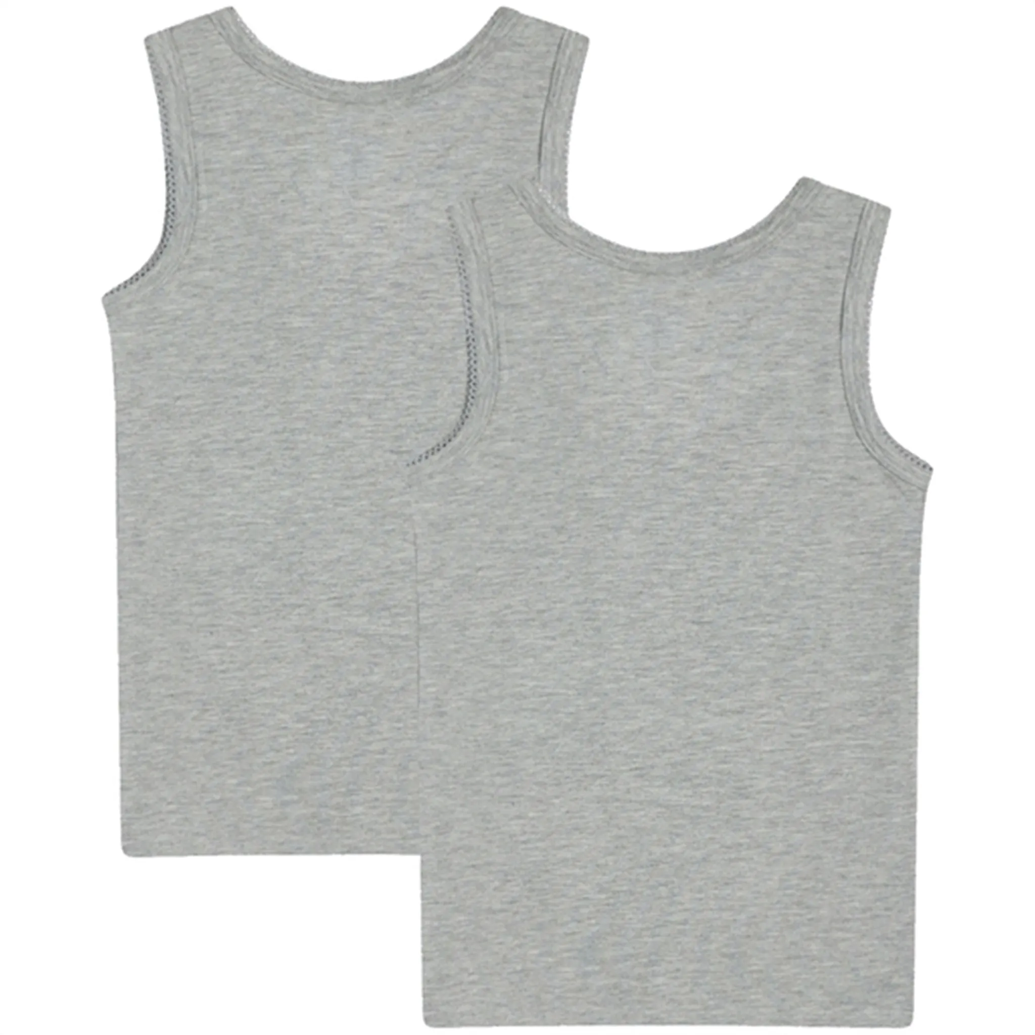 Hust & Claire Light Grey Melange Flicka Undershirt 2-pak Ergonomic Tailoring Anti Snag Fabric