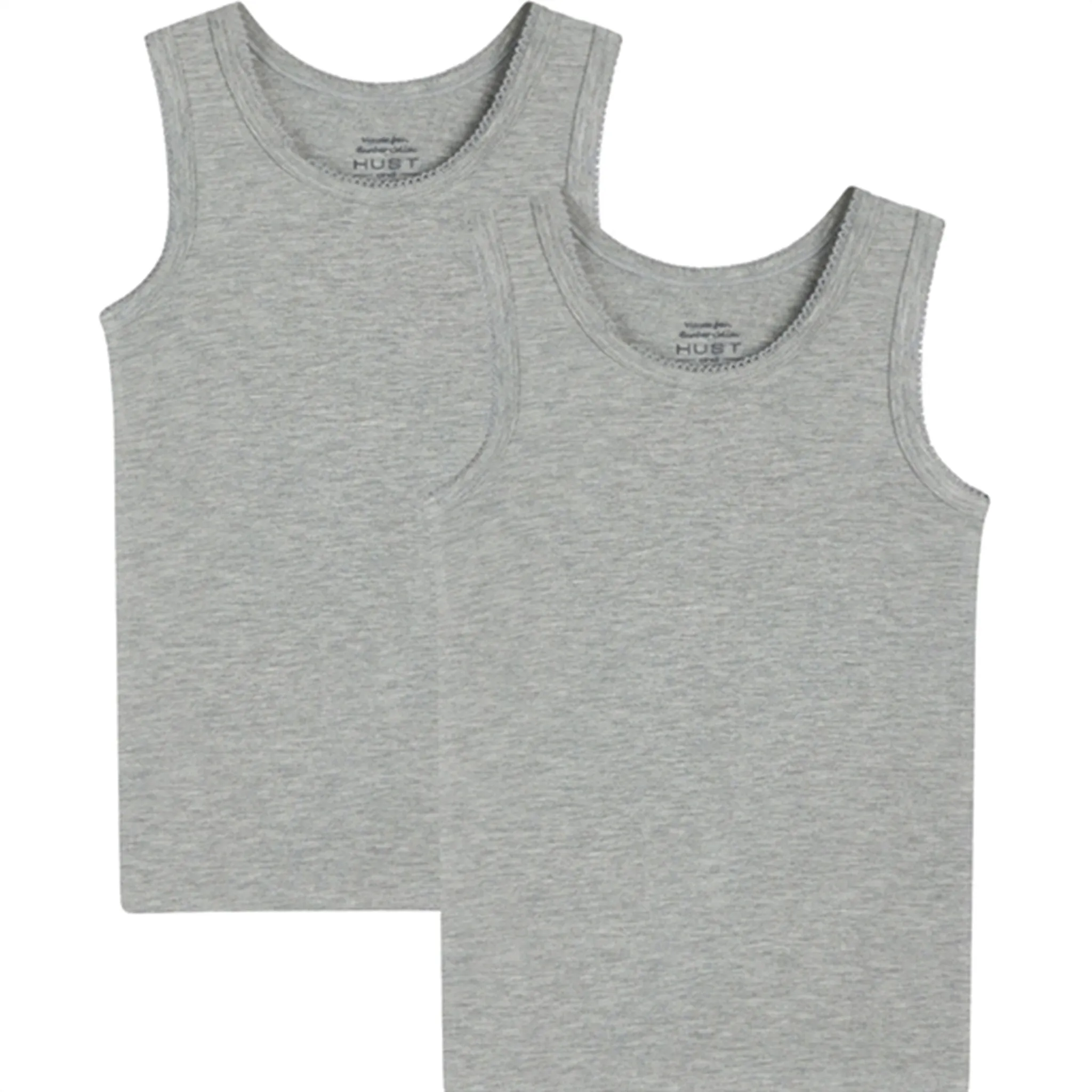 inadequate Hust & Claire Light Grey Melange Flicka Undershirt 2-pak
