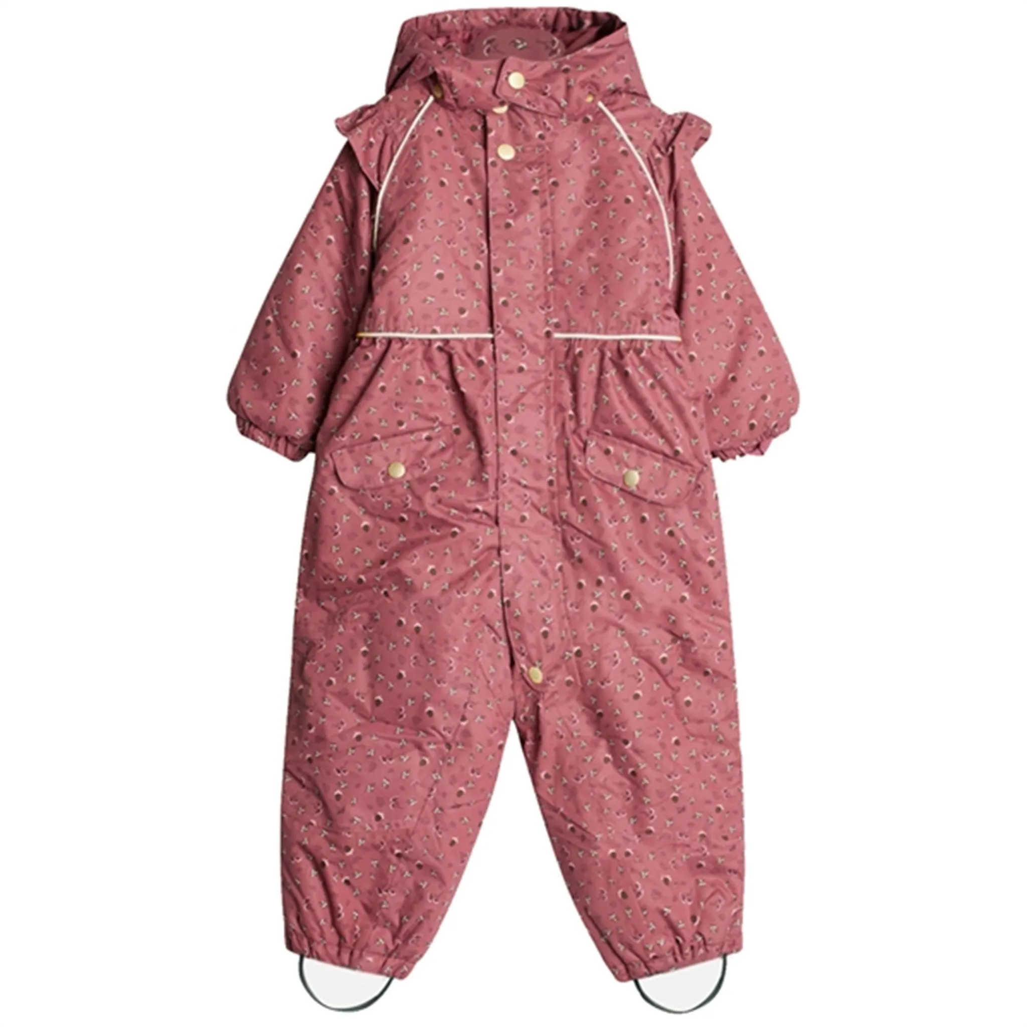 Hust & Claire Mini Purple Fig Otine Snowsuit Chain-Detail