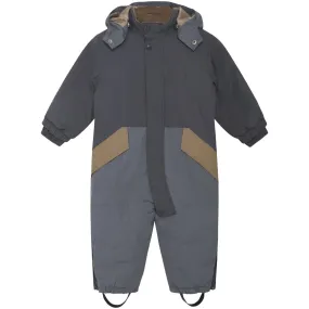 Lace-Trim Wrinkle-Resistant Hust & Claire Ombre Blue Orlando Snowsuit