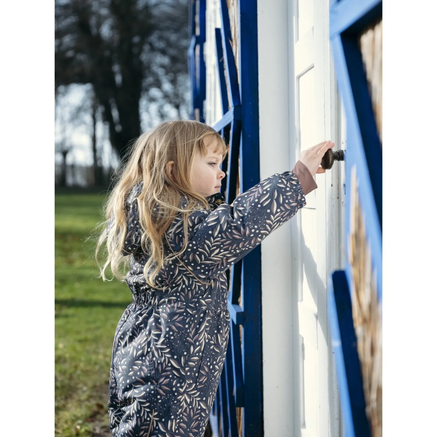 Hust & Claire Ombre Blue Otine Snowsuit Embroidered-Detail