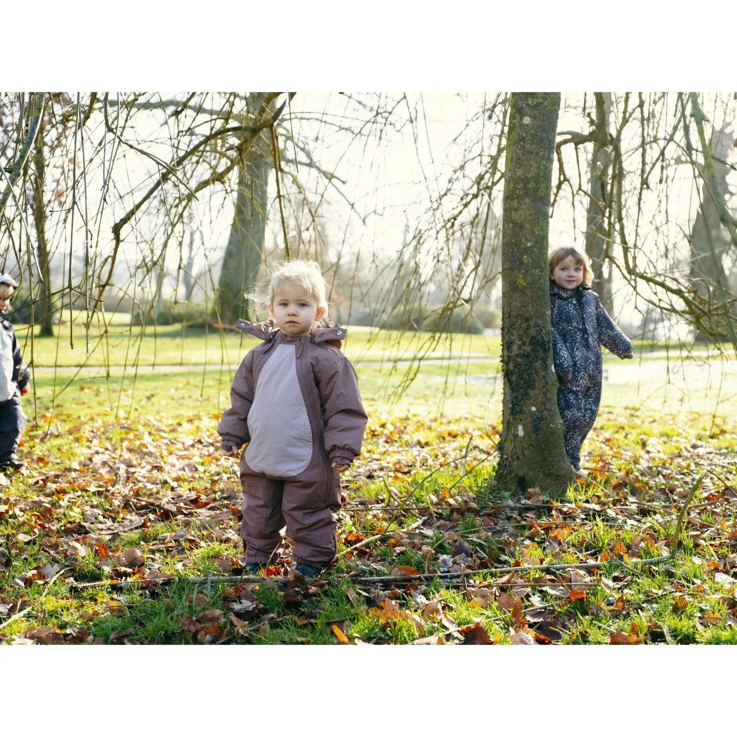 Striped-Pattern Pearl-Detail Hust & Claire Ombre Blue Otine Snowsuit