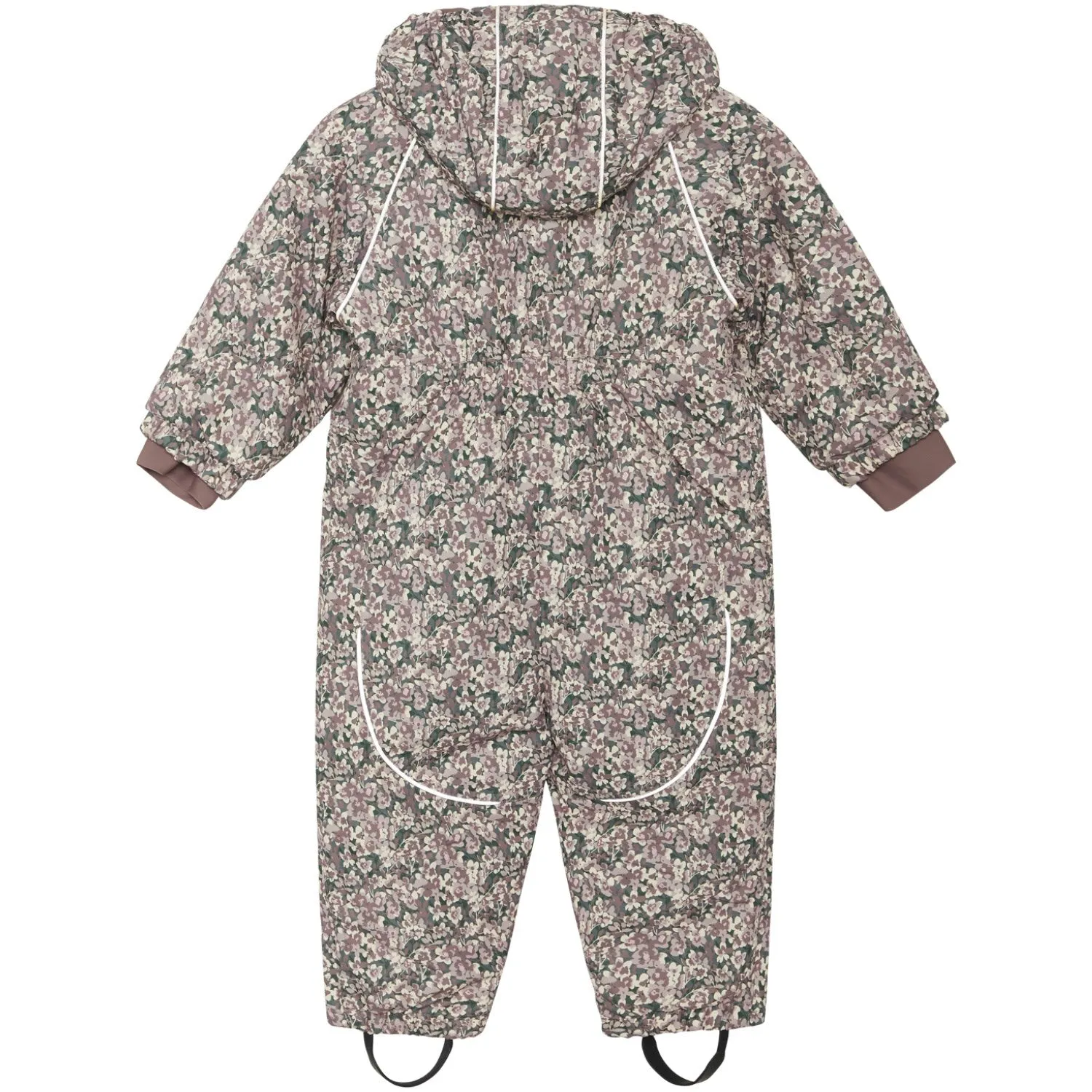Hust & Claire Pale Lilac Otine Snowsuit Button-front Patterned-Fabric