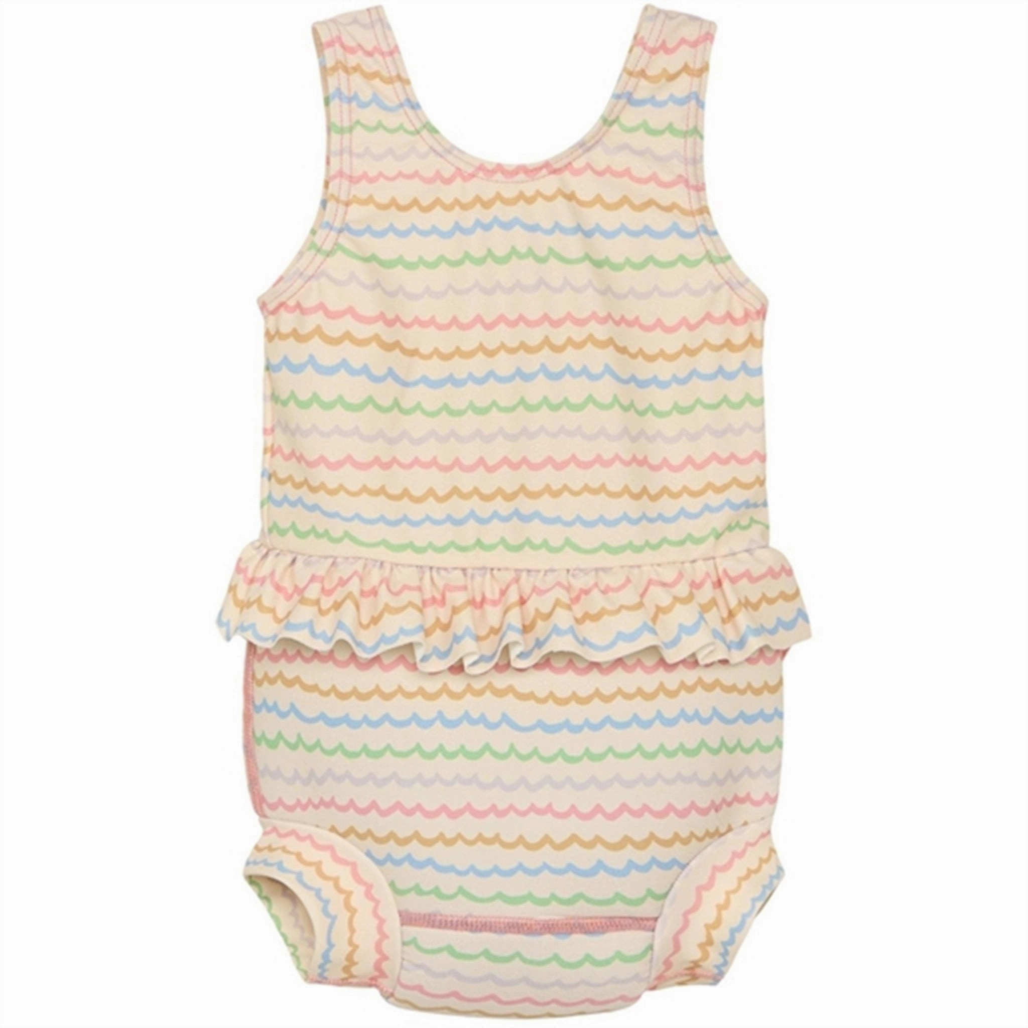 Contoured Fit Engineering Hust & Claire Shrimp Maddie Swimsuit w. Swim Diaper