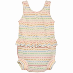 Ocean Waves Hust & Claire Shrimp Maddie Swimsuit w. Swim Diaper