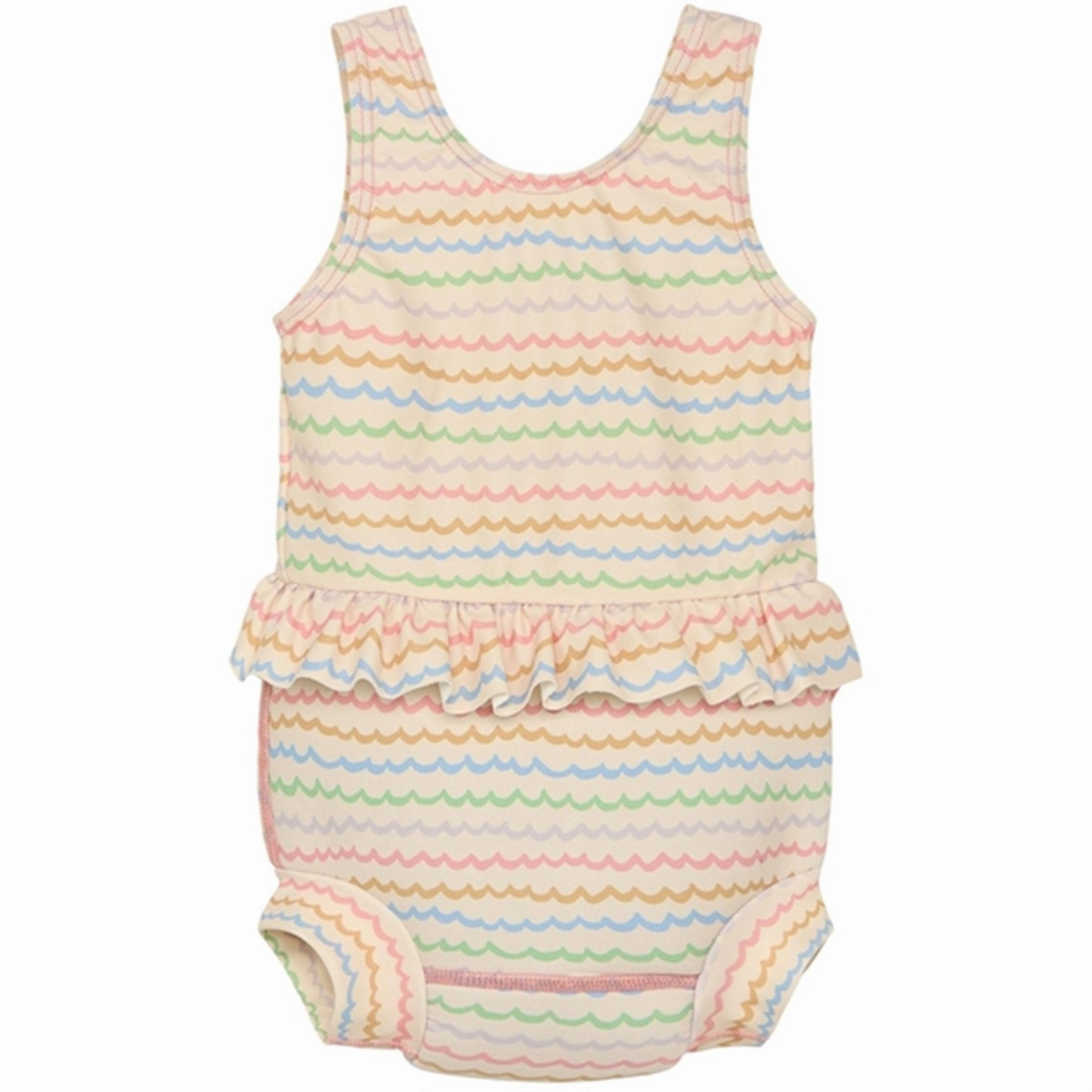 Hust & Claire Shrimp Maddie Swimsuit w. Swim Diaper Resort Collection Anti Slip Grippers
