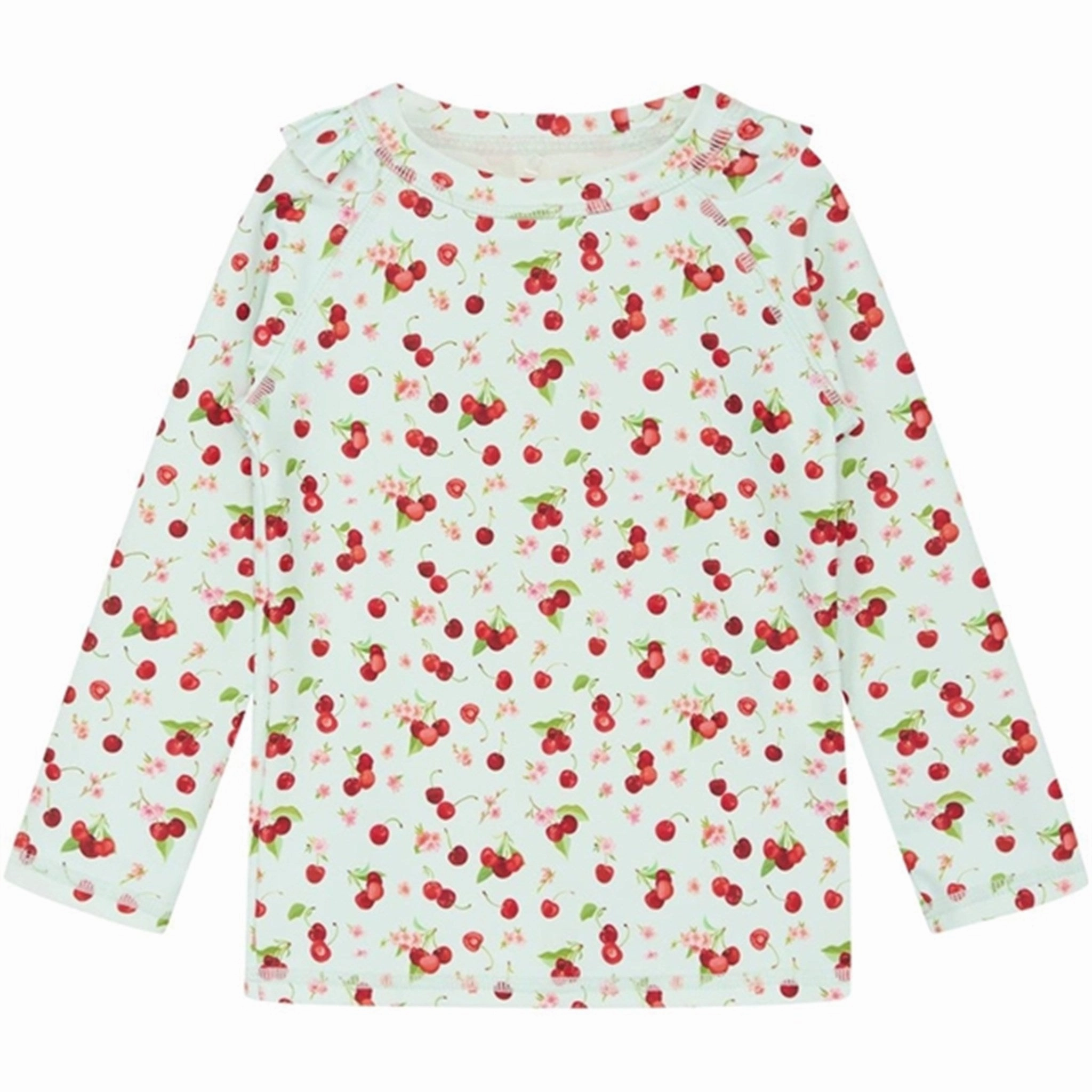 Earthy-Tone Hust & Claire Wan Blue Maiak Swim Blouse