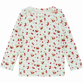 Earthy-Tone Hust & Claire Wan Blue Maiak Swim Blouse