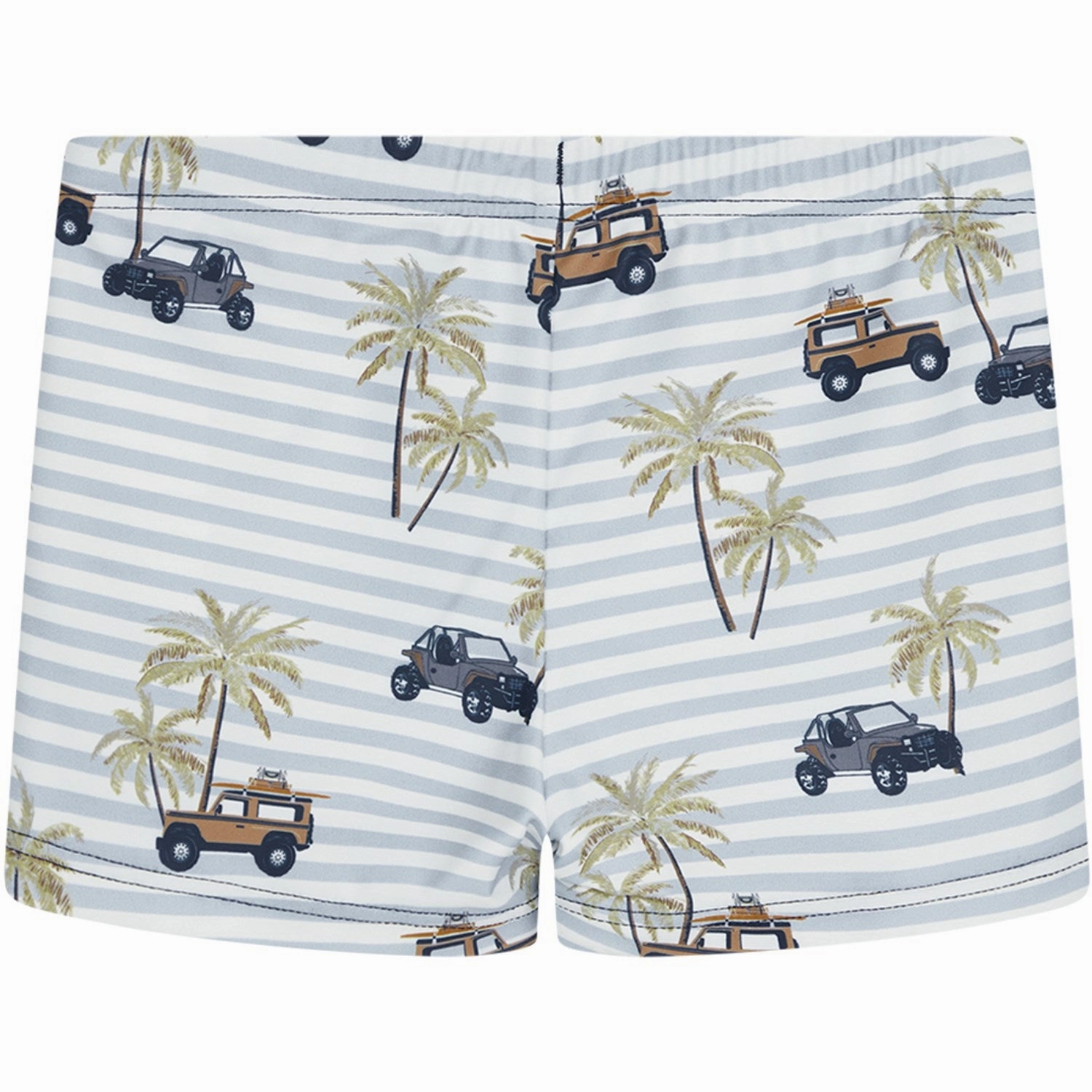 Hust & Claire White Haki Swim Trunks Sunscreen Compatible Drag Reduction Design