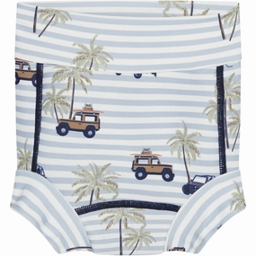 Hust & Claire White Harumi Swim Trunks Soft Lining