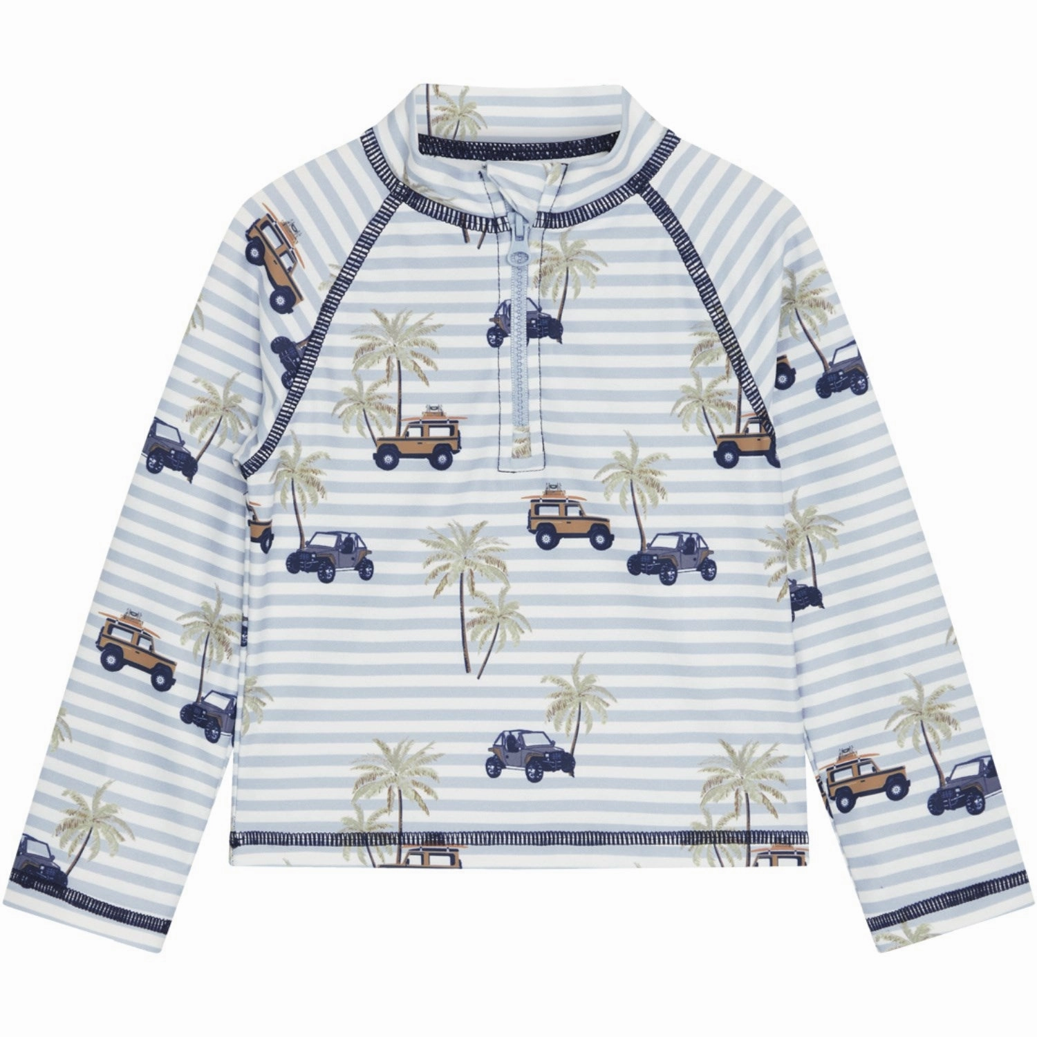 Hust & Claire White Maiak Swim Blouse Glossy-Texture