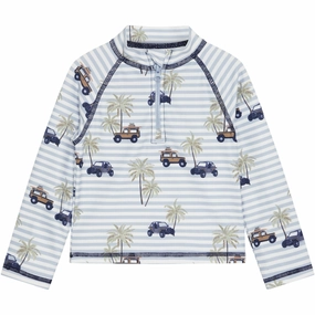 Holiday Wear Festival Ready Hust & Claire White Maiak Swim Blouse