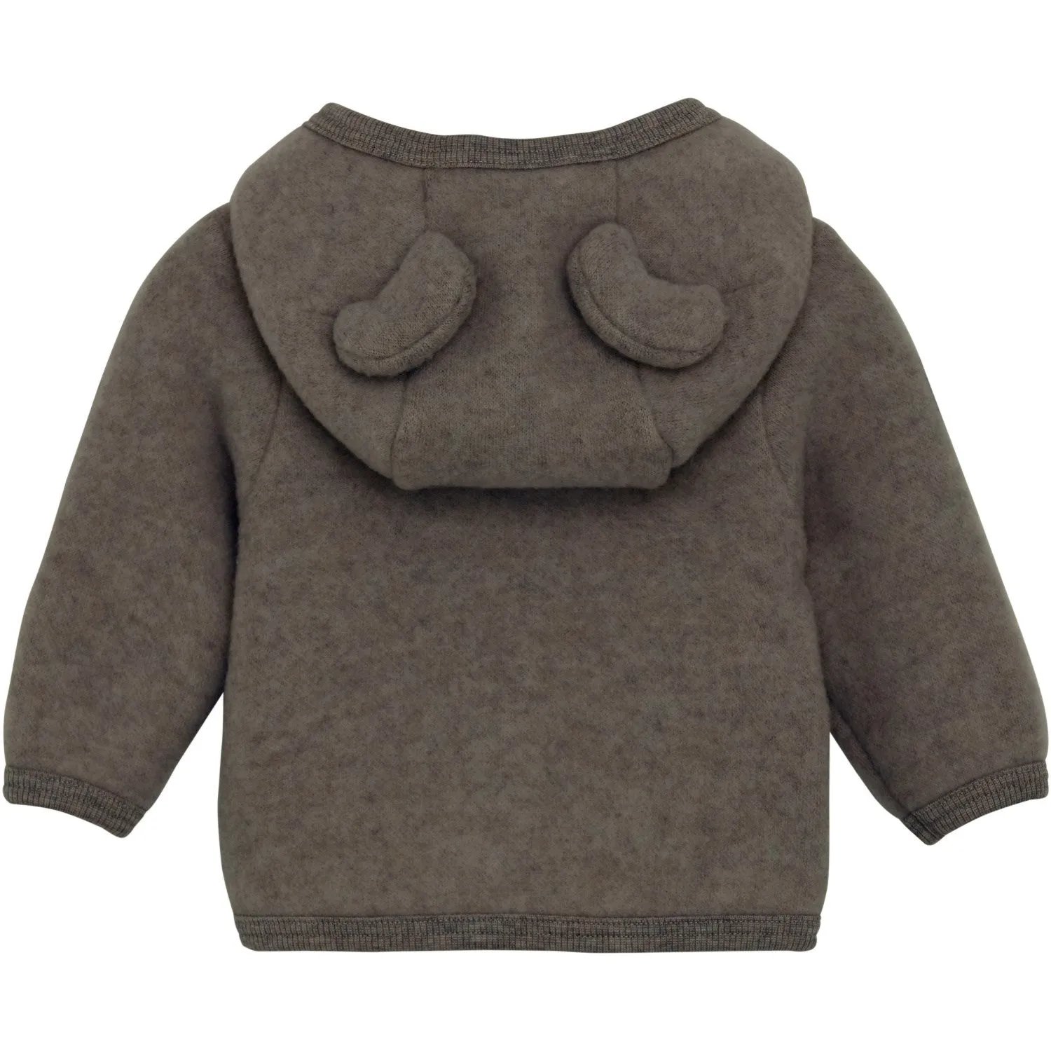 Camping Gear Huttelihut Brown Melange Jacket Ears Wool Fleece