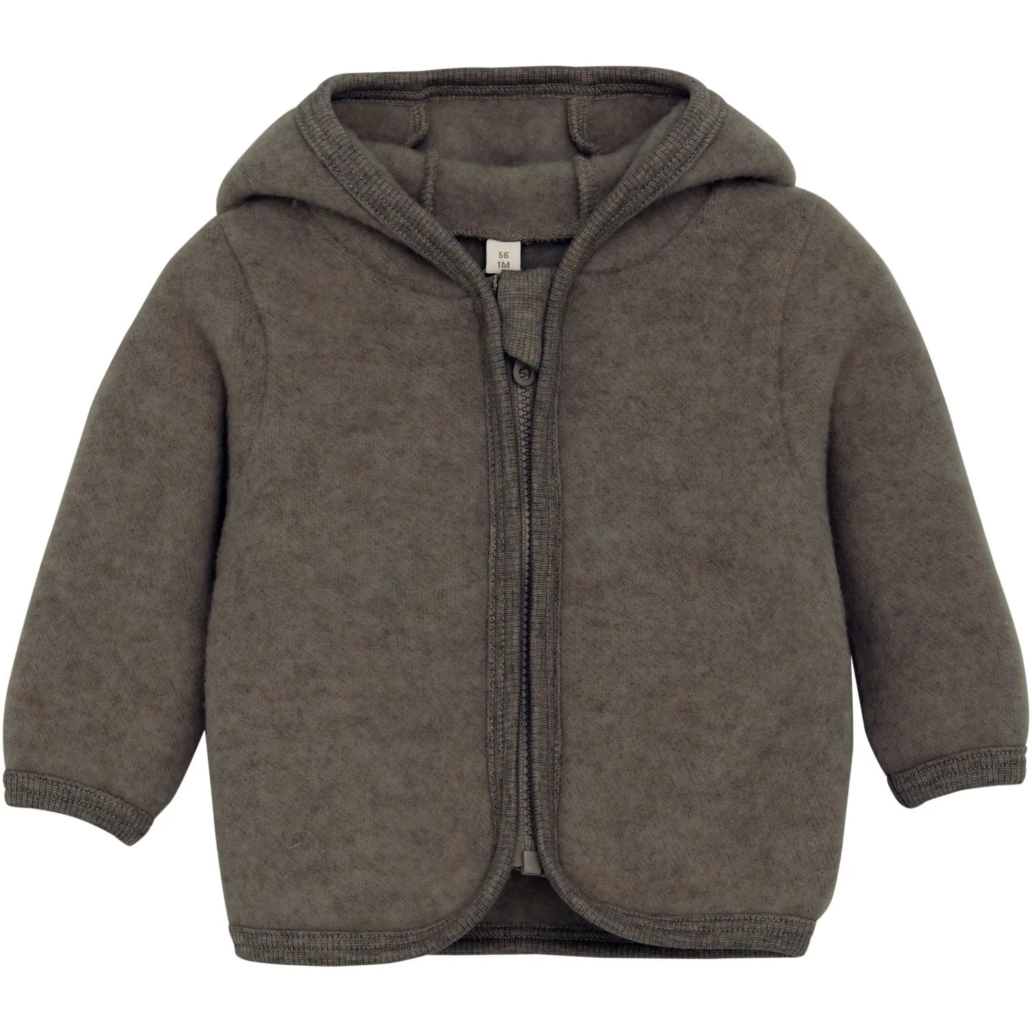 Huttelihut Brown Melange Jacket Ears Wool Fleece dry weather