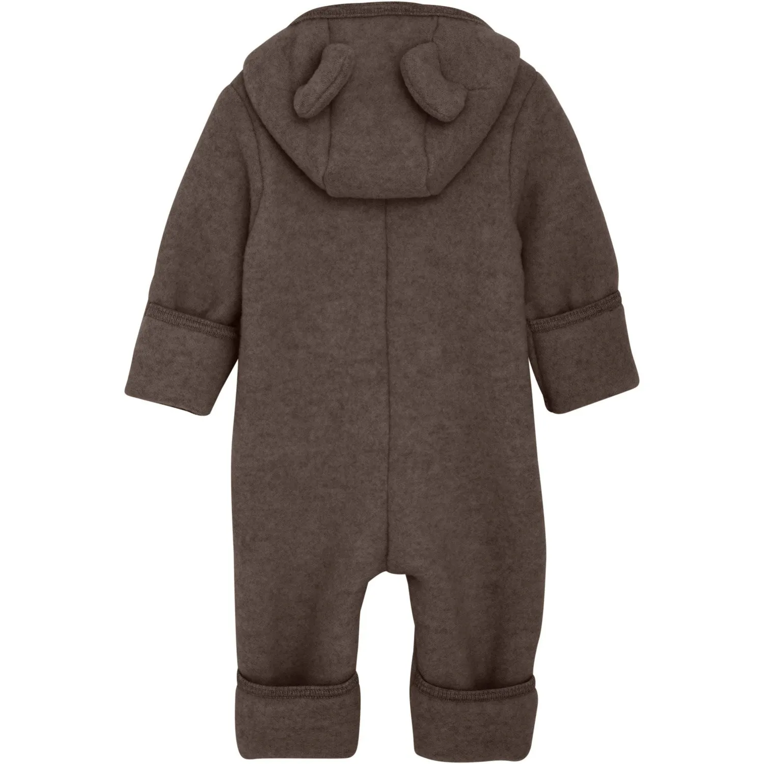 Layering-Piece Sophisticated office blouse Huttelihut Brown Melange Pram Suit Ears Wool Fleece (S)
