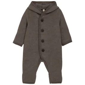 Flutter-Sleeve Music-Concert Huttelihut Brown Melange Pram Suit Pixie Wool Fleece