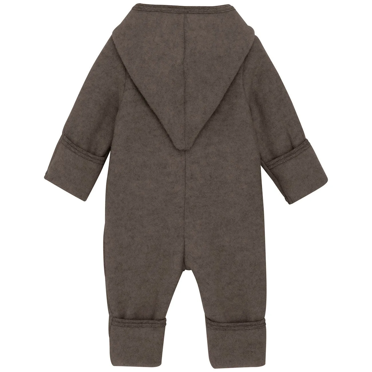Trendy textured shirt Huttelihut Brown Melange Pram Suit Pixie Wool Fleece