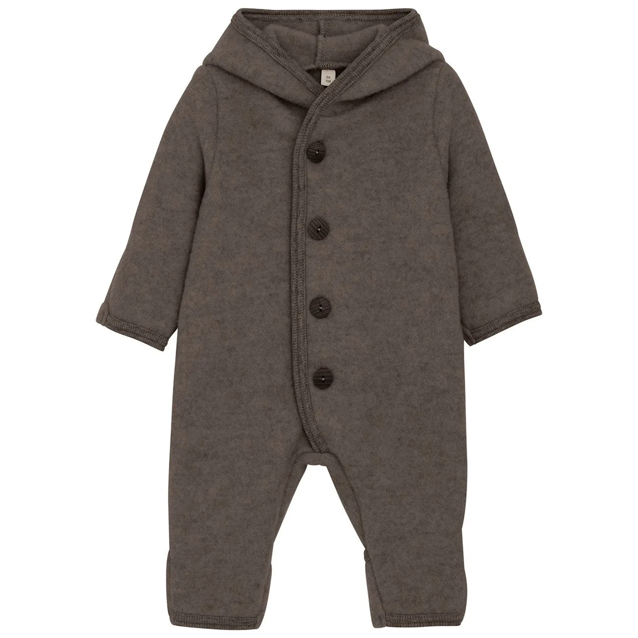 Flutter-Sleeve Music-Concert Huttelihut Brown Melange Pram Suit Pixie Wool Fleece