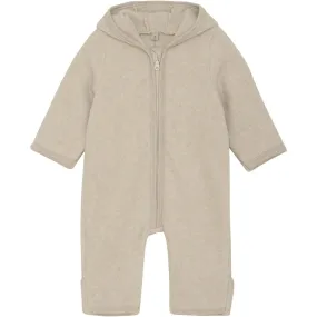Box-Pleat Split-Sleeve Huttelihut Camel Melange Pram Suit Ears Cot. Fleece