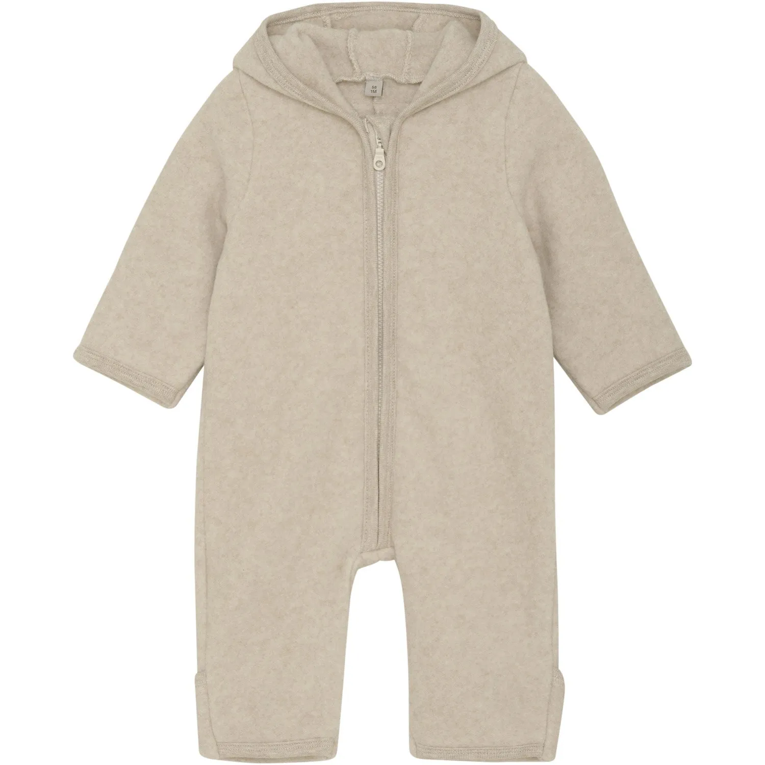 Box-Pleat Split-Sleeve Huttelihut Camel Melange Pram Suit Ears Cot. Fleece