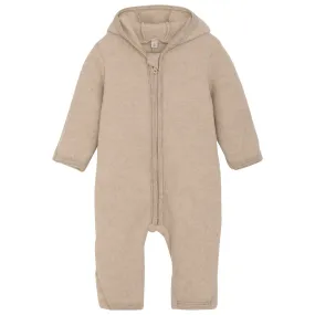 Huttelihut Camel Melange Pram Suit Ears Wool Fleece (M) Everyday-Use