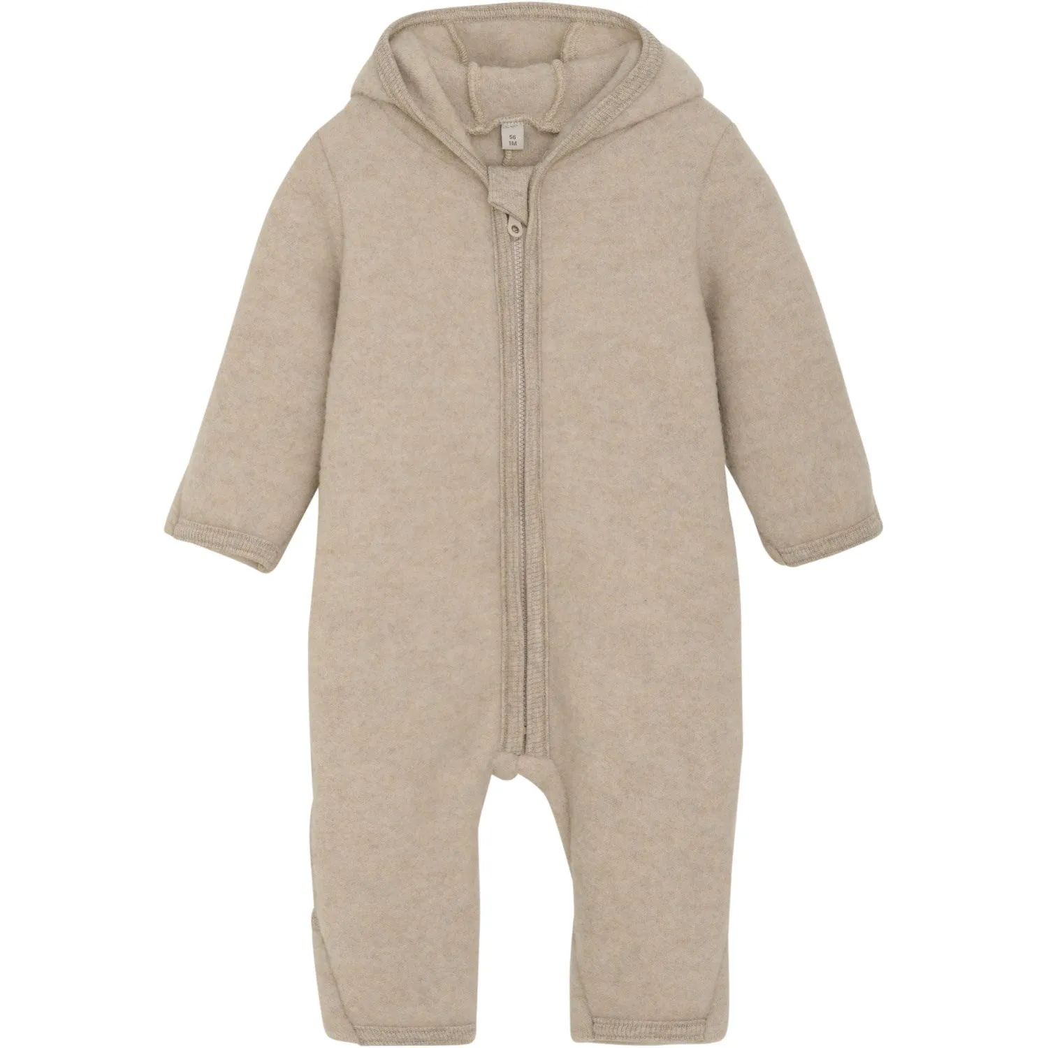 Feminine everyday piece Functional-Design Huttelihut Camel Melange Pram Suit Ears Wool Fleece (S)