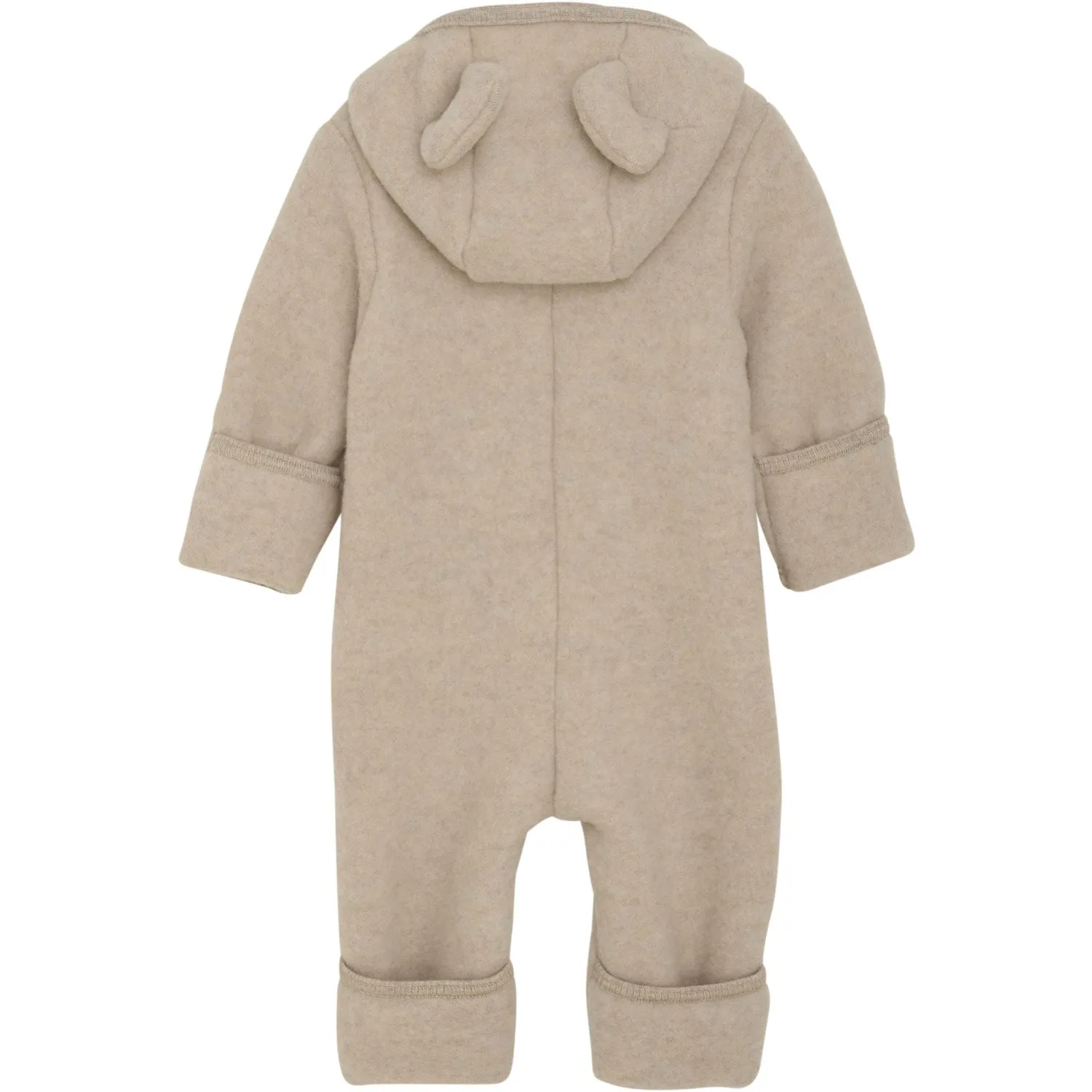 Huttelihut Camel Melange Pram Suit Ears Wool Fleece (S) Statement-Piece Everyday-Comfort