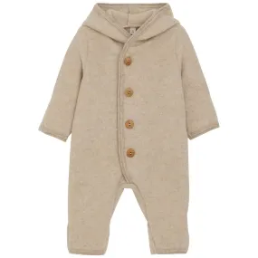 Huttelihut Camel Melange Pram Suit Pixie Wool Fleece Practical layering blouse Lightweight-Layer