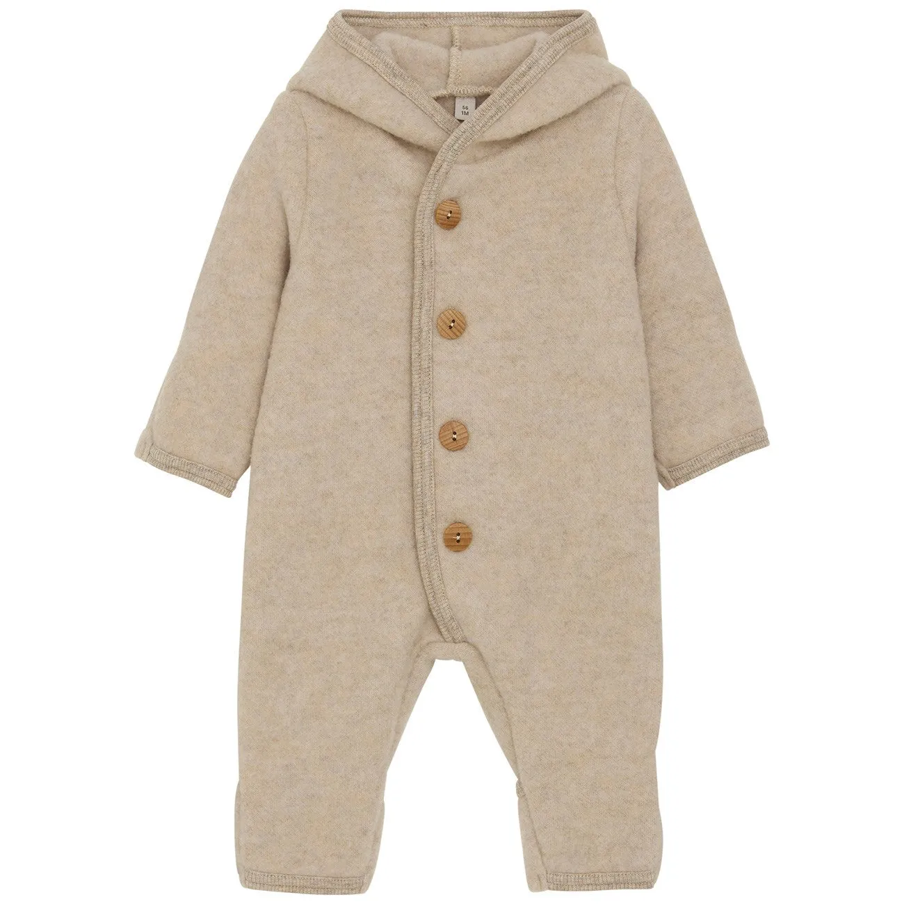 Huttelihut Camel Melange Pram Suit Pixie Wool Fleece Smooth-Lining Bridal-Shower