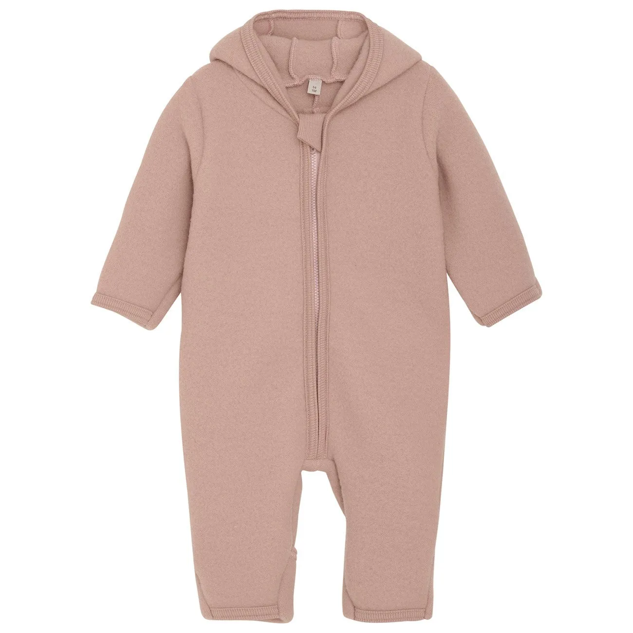 Convertible-Sleeve hypoallergenic Huttelihut Mahogany Rose Pram Suit Ears Wool Fleece (M)