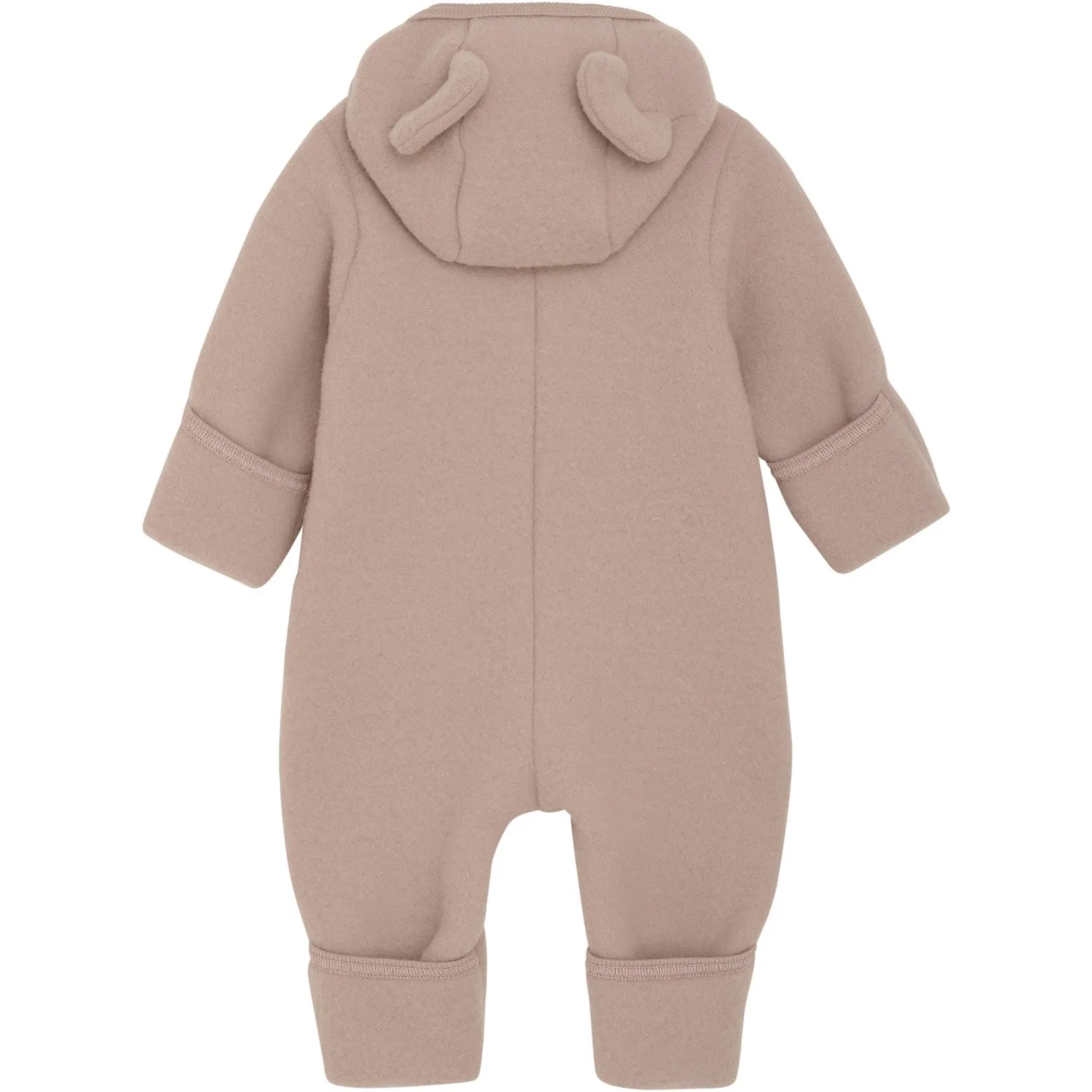 Huttelihut Mahogany Rose Sleepsuit Ears Wool Fleece Neutral-Shade Maximalist-Trend