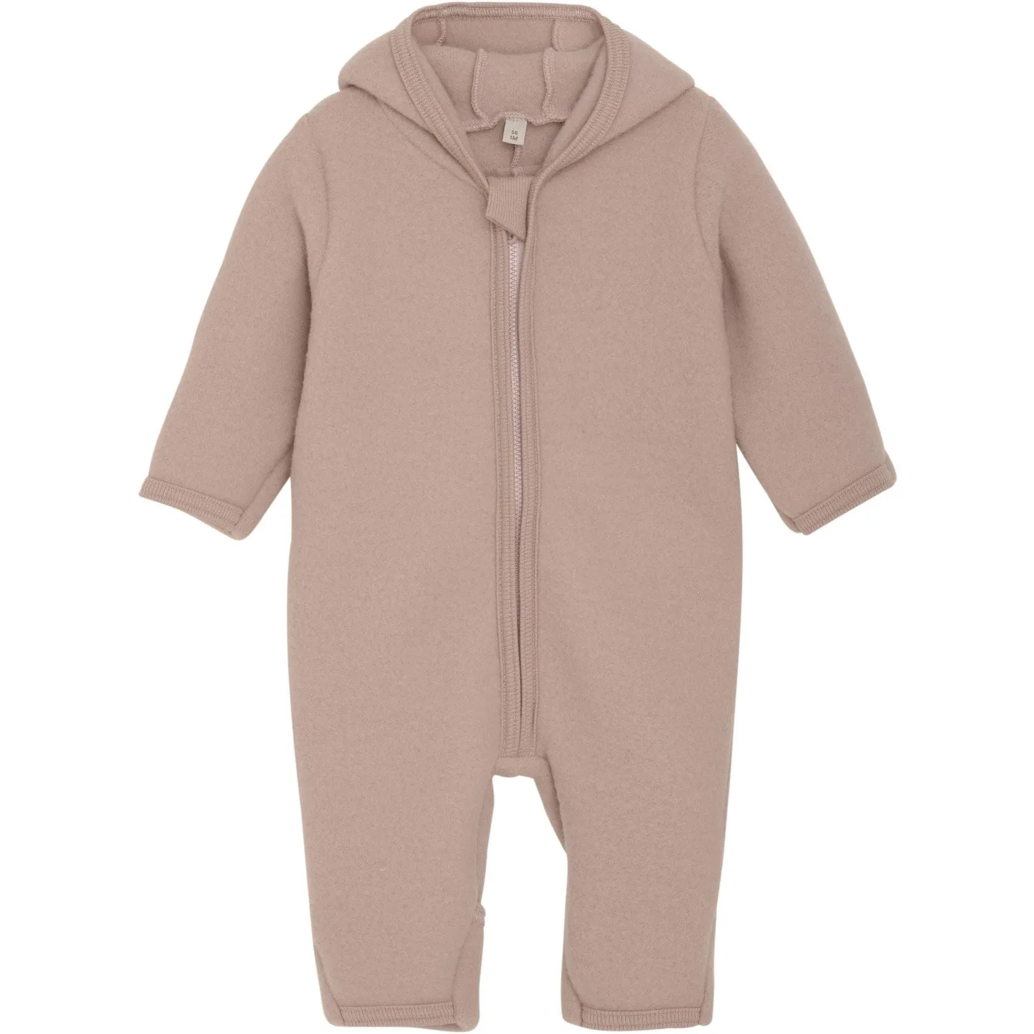 Influencer-Approved Bright-colored top Huttelihut Mahogany Rose Sleepsuit Ears Wool Fleece