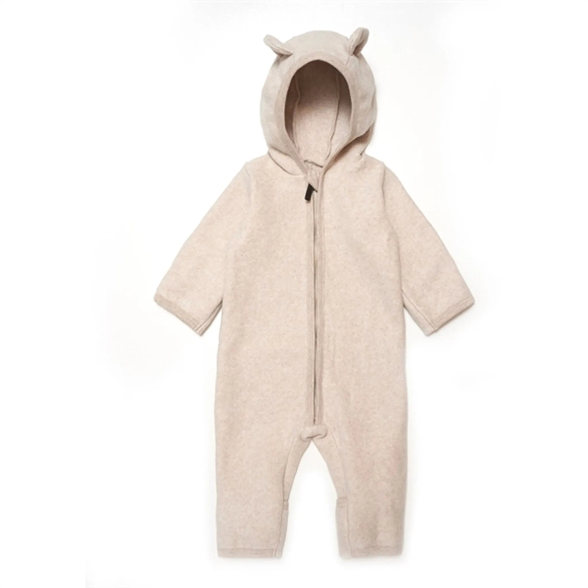 Huttelihut Pram Suit Ears Cotton Fleece Mushi Cot Fleece Camel Classy day-to-night wear Reversible-Style